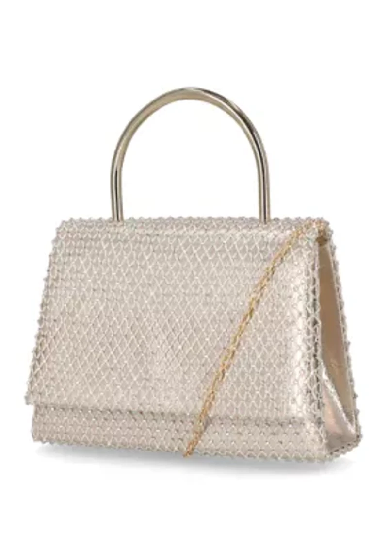 Netted Mesh Darleen Top Handle Bag