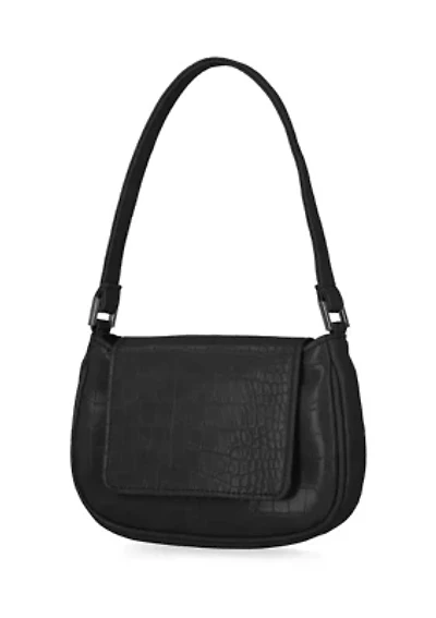 Isabelle - Croco Flap Shoulder Bag