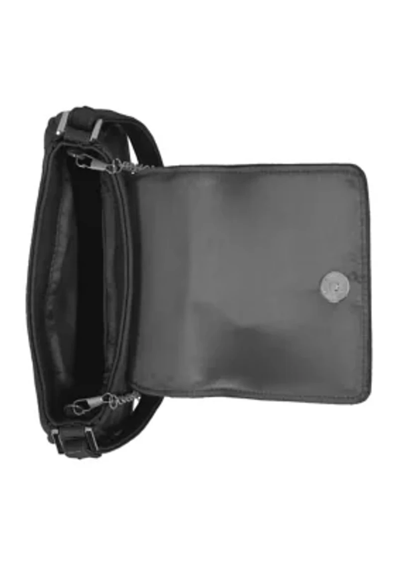Isabelle - Croco Flap Shoulder Bag
