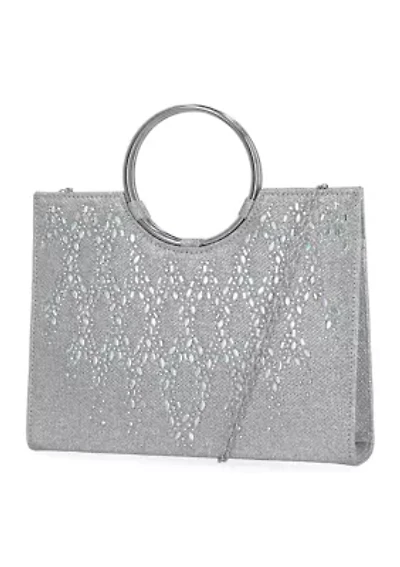 Lena - Lurex® Stones Ring Handle Bag
