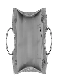 Lena - Lurex® Stones Ring Handle Bag