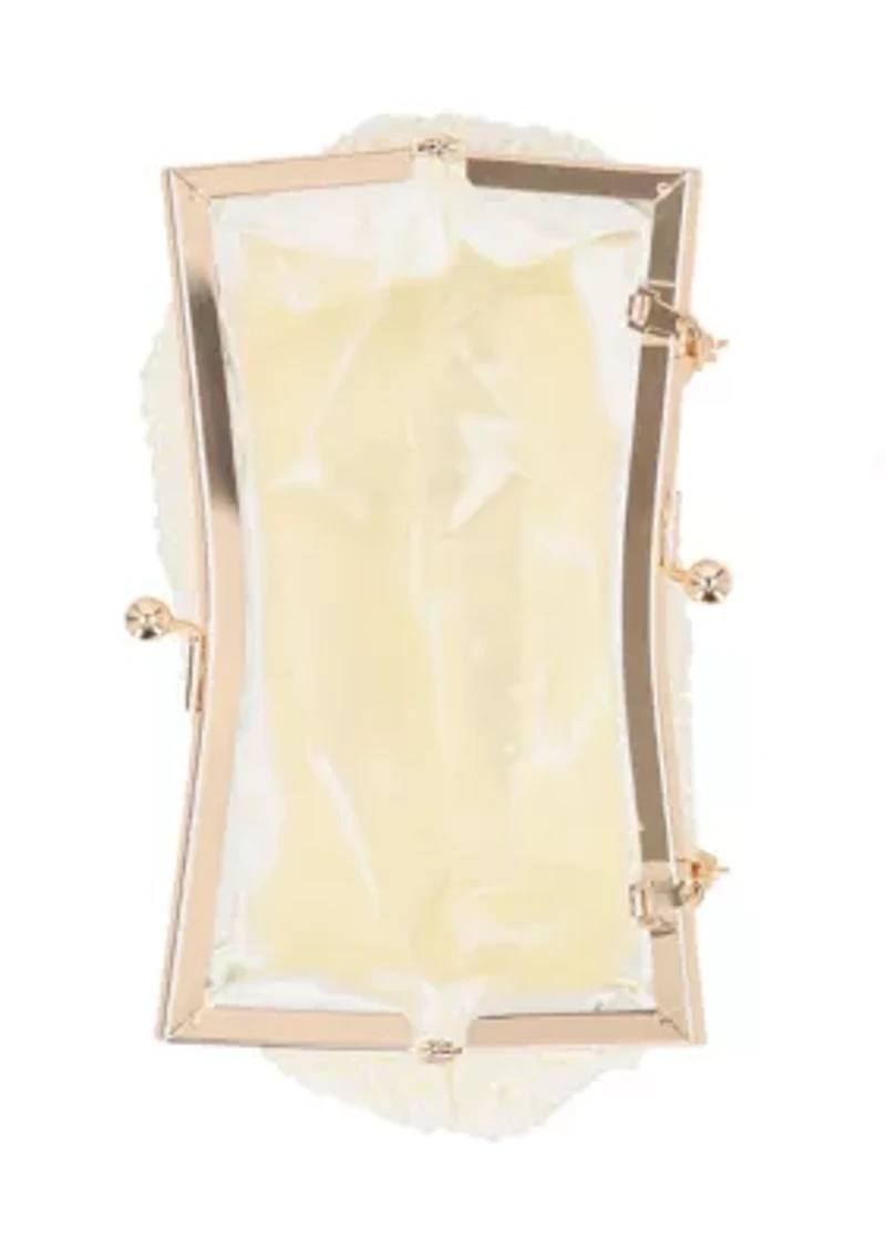 Pearl Gardenia Clutch