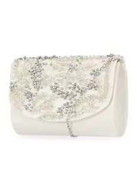 Linda - Handcrafted Stone & Pearl Clutch