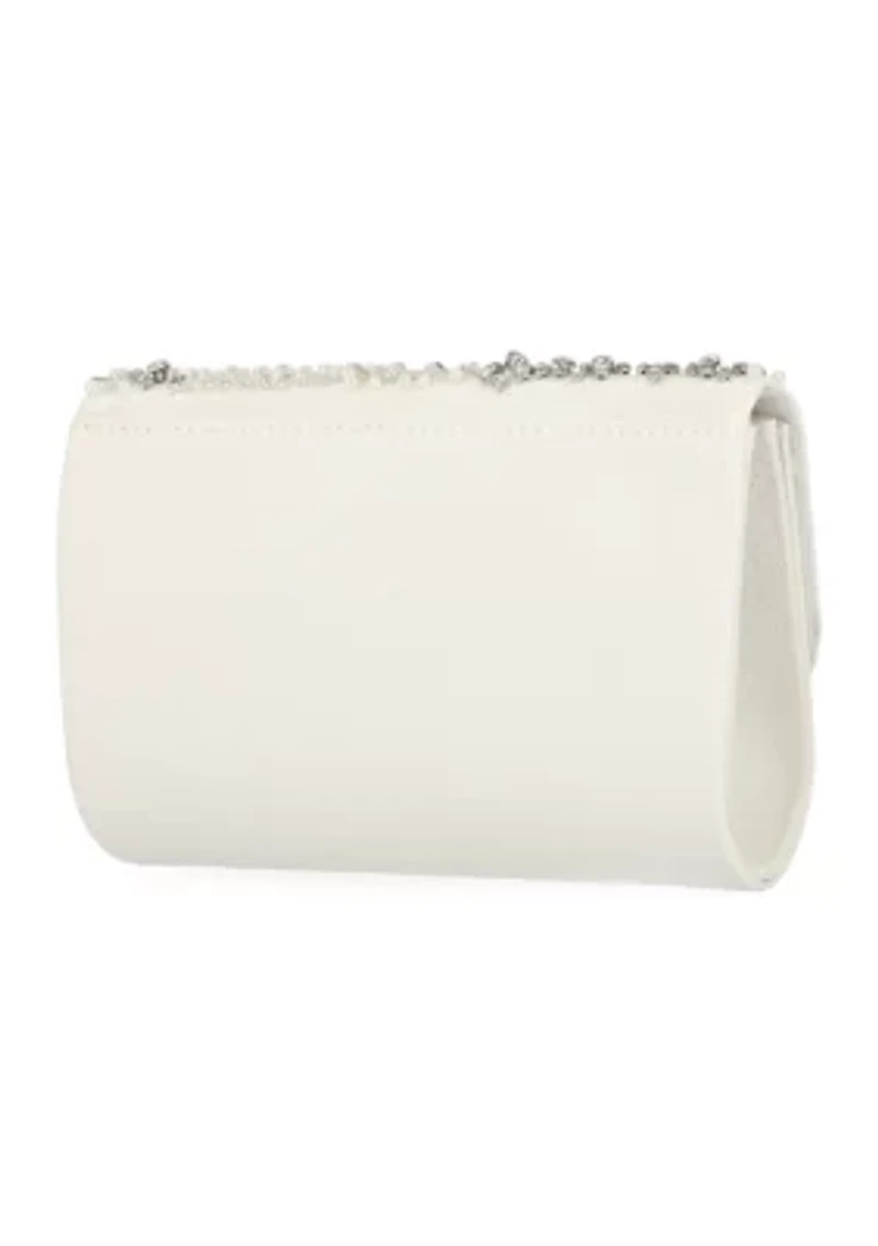 Linda - Handcrafted Stone & Pearl Clutch