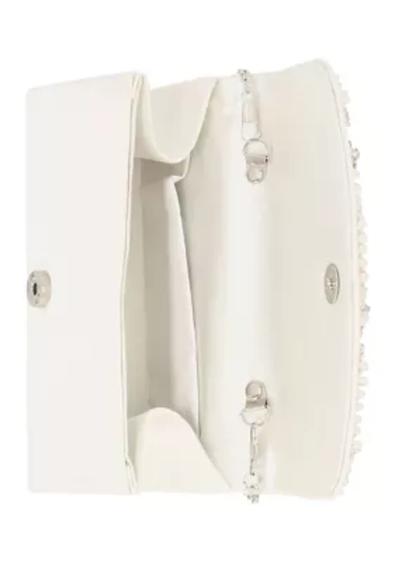 Linda - Handcrafted Stone & Pearl Clutch