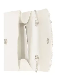 Linda - Handcrafted Stone & Pearl Clutch