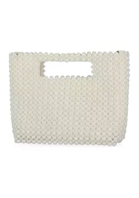Doreen - Cutout Handle Pearl Clutch