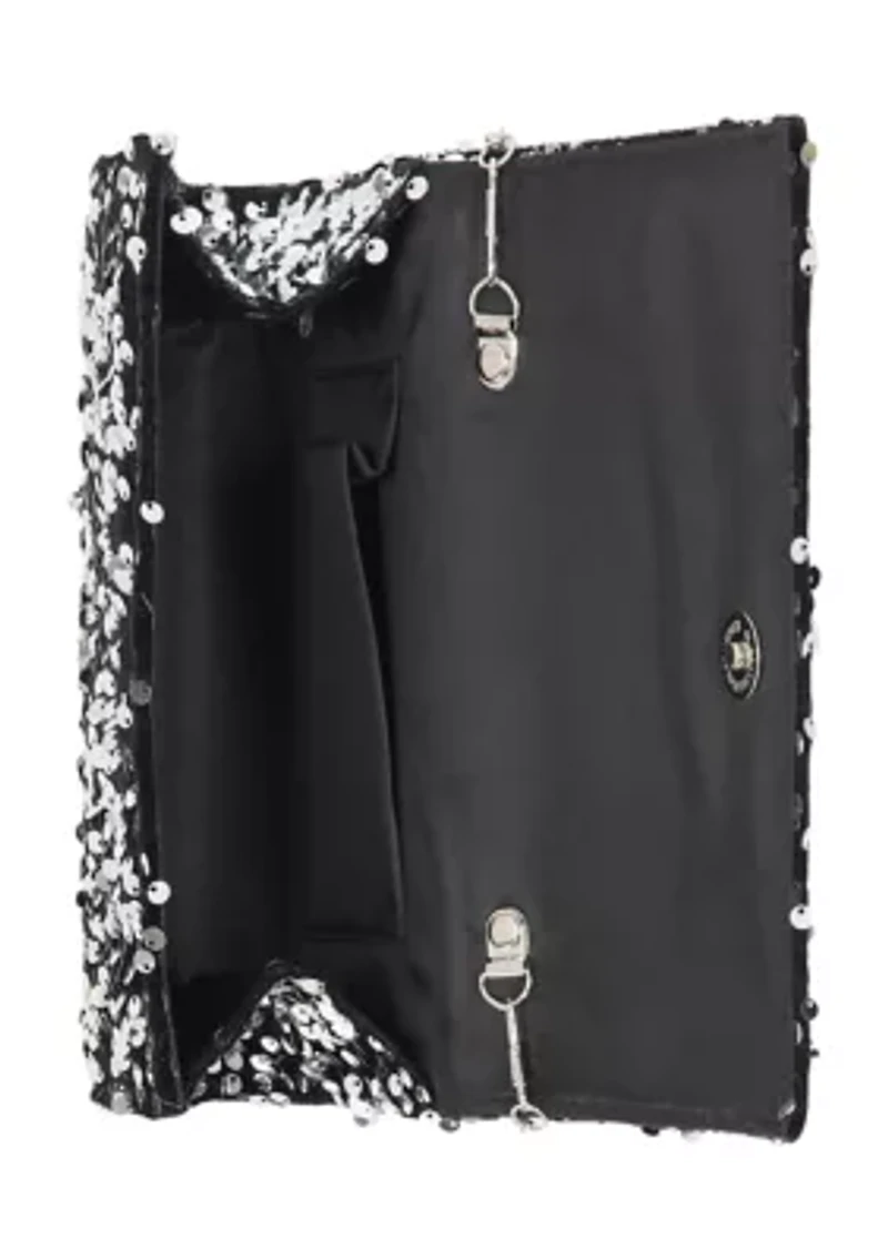 Chloe - Velvet Sequins Flap Bag