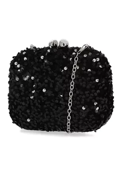 Blakely Velvet Sequin Clutch