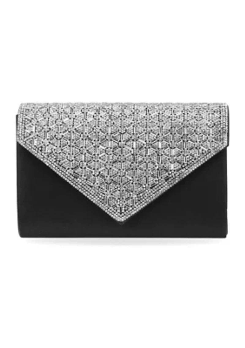 Oriana - V Flap Beaded Clutch