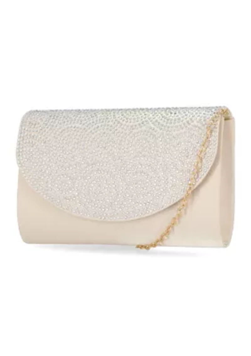 Ophelia Satin Flap Clutch