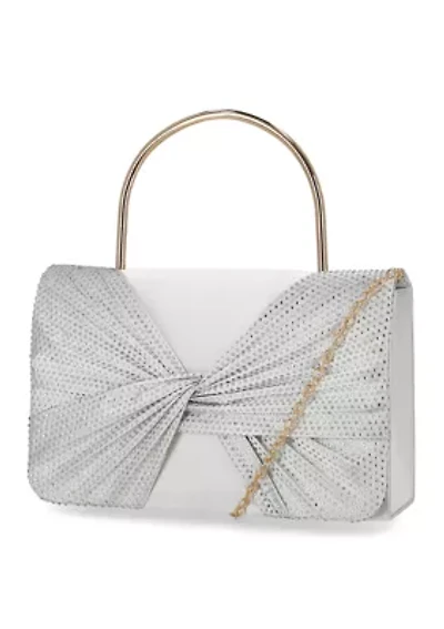 Kayli Satin Top Handle Clutch