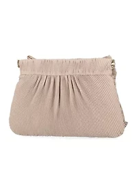 Vivienne - Pleated Crepe Bow Clutch