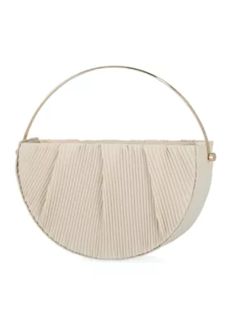 Devin - Pleated Crepe Metal Handle Bag