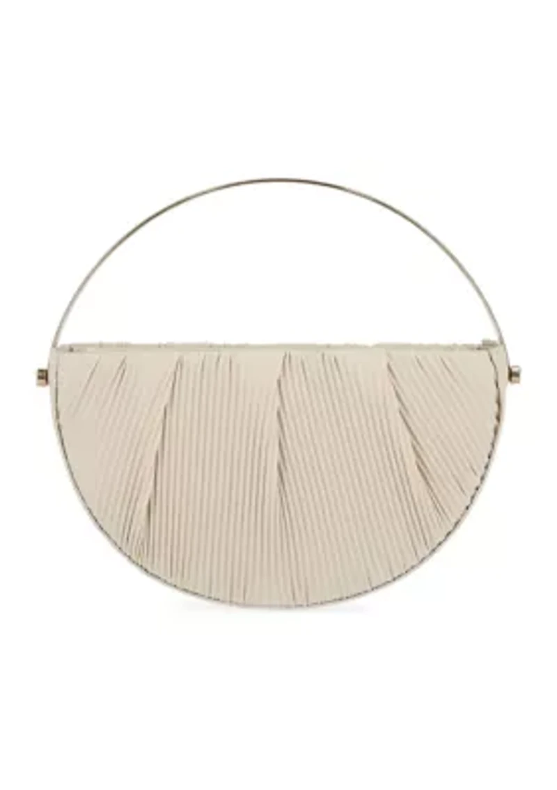 Devin - Pleated Crepe Metal Handle Bag