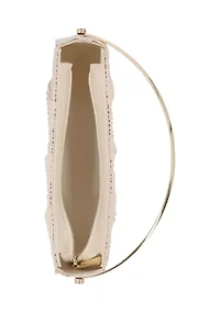 Devin - Pleated Crepe Metal Handle Bag