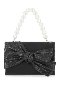 Kiki - Soft Shine Bow Pearl Handle Bag