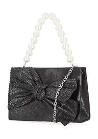 Kiki - Soft Shine Bow Pearl Handle Bag