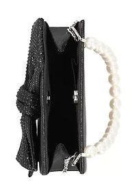 Kiki - Soft Shine Bow Pearl Handle Bag
