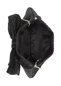 Vivienne Pleated Metallic Clutch