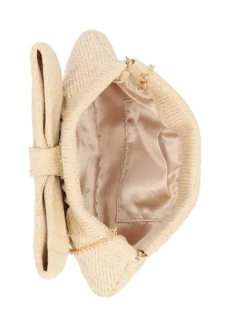Vivienne - Straw Bow Clutch