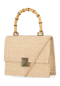 Keeko - Straw with Bamboo Handle Bag