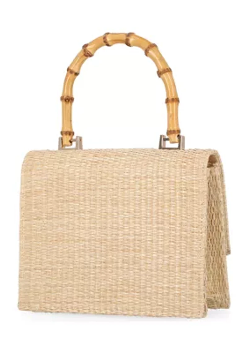 Keeko - Straw with Bamboo Handle Bag