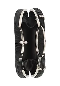 Josette - Pleated Metallic Ring Handle Bag