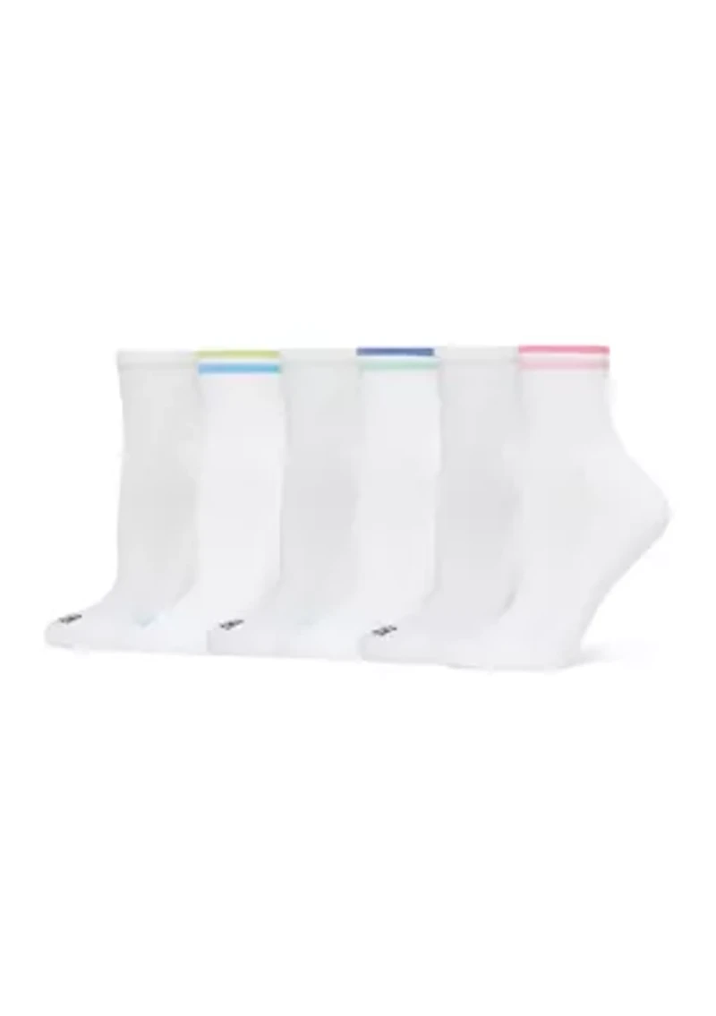 6 Pack Mini Crew Socks