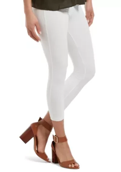 Women's Wide Waistband Blackout Cotton Capri Leggings