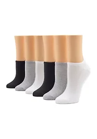 Sport Mesh Top No Show Sock 6 Pair Pack