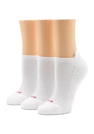 Air Cushion No Show Tab Back Socks - 3 Pack