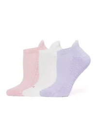 Air Cushion No Show Tab Back Socks - 3 Pack