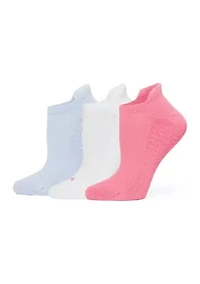 Air Cushion No Show Tab Back Socks - 3 Pack