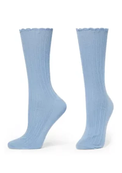 Scallop Pointelle Socks - Single Pair