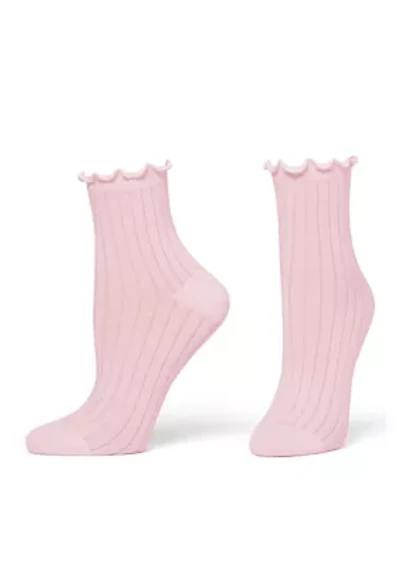 Sheer Rib Anklet Socks