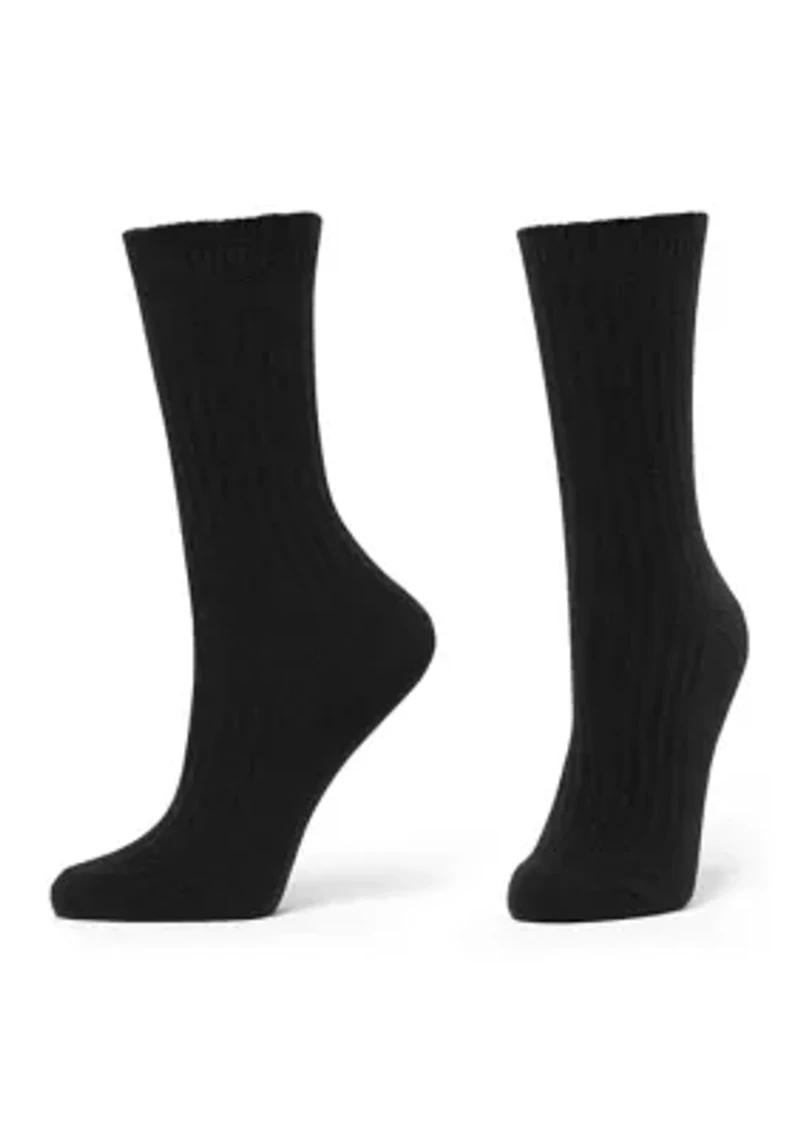 Lattice Scallop Crew Sock 2-Pair Pack