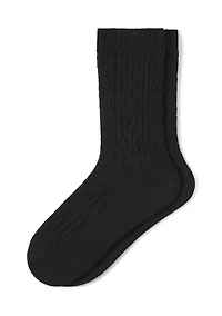 Cable Knit Crew Sock 2-Pair Pack