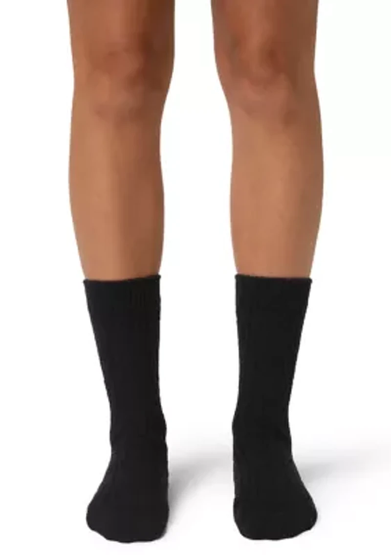 Cable Knit Crew Sock 2-Pair Pack