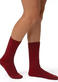 Cable Knit Crew Sock 2-Pair Pack