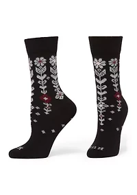 Descending Flower 2-Pair Crew Sock Pack