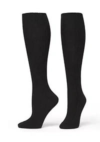 Cable Knit Knee-High Socks