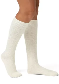 Cable Knit Knee-High Socks