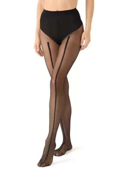 Dotted Seam Control Top Tights