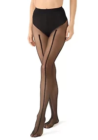 Dotted Seam Control Top Tights