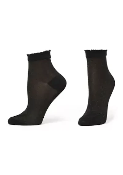Metallic Opaque Anklet Socks