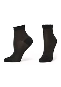 Metallic Opaque Anklet Socks