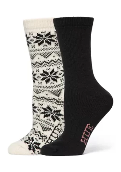 Snowflake Crew Sock 2-Pair Pack