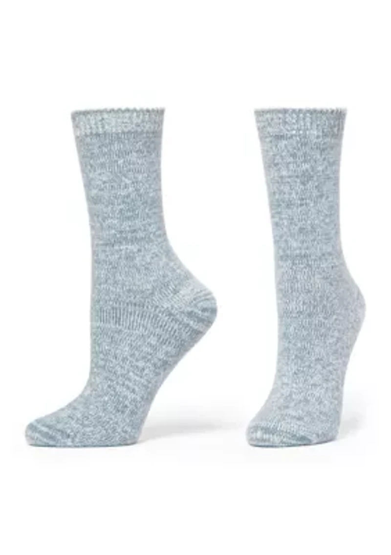 Sparkled Marled Crew Socks
