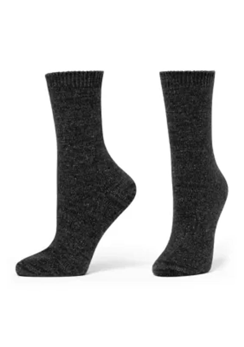 Sparkled Marled Crew Socks